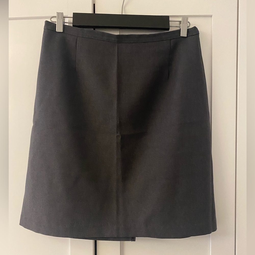 La Redoute Women Grey A Line Midi Skirt Size 16 Classic French Style Office Work